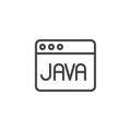 Java programming line icon