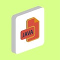 JAVA programming Simple vector icon. Illustration symbol design template for web mobile UI element. Perfect color isometric Royalty Free Stock Photo