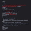 Java script code text. Computer software coding vector concept. Coding script text on screen Royalty Free Stock Photo