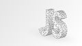 Java Script coding language text. Device, programming, developing concept. Abstract, digital, wireframe, low poly mesh, vector Royalty Free Stock Photo