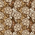 Javanese batik simple pattern with soft brown color