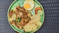 Javanese fried rice on a plate