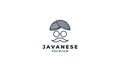 Javanese Indonesia hat culture logo design