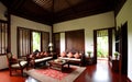 Javanese Living room interior indoor display by shining bright sunlight from the window