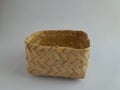Javanese woven bamboo snack container Royalty Free Stock Photo
