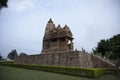 JAVARI TEMPLE: Facade - South East View, Eastern Group, Khajuraho, Madhya Pradesh, India, Royalty Free Stock Photo