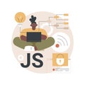 JavaScript abstract concept vector illustration. Royalty Free Stock Photo