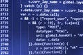 Javascript code in bracket software. Royalty Free Stock Photo