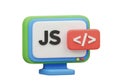 Javascript code on computer screen Royalty Free Stock Photo
