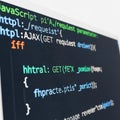 Javascript code snippet isolated on white background Royalty Free Stock Photo