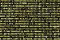 JavaScript code in text editor. Coding cyberspace concept. Screen of web developing code Royalty Free Stock Photo