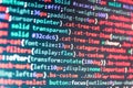 JavaScript code in text editor Royalty Free Stock Photo