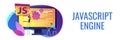 JavaScript concept banner header. Royalty Free Stock Photo