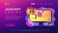 JavaScript concept landing page. Royalty Free Stock Photo