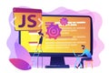 JavaScript concept vector illustration. Royalty Free Stock Photo