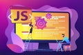 JavaScript concept vector illustration.