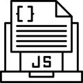 Javascript File Vector Icon Design