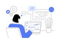 Javascript isolated cartoon vector illustrations.