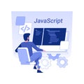 Javascript isolated concept vector illustration.