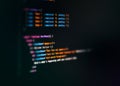 JavaScript JSX Code Editor Dark Mode Interface Royalty Free Stock Photo