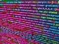 Javascript lines of code into a library for website application. Royalty Free Stock Photo