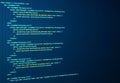 Javascript lines of code for website application. Script language for software development. React Coding. Source code Royalty Free Stock Photo