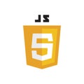 Javascript logo editorial illustrative on white background