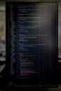JavaScript Programming language code in text editor. Royalty Free Stock Photo