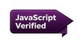 Javascript verified badge symbol for web development and programming trust Royalty Free Stock Photo