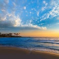 Javea El Arenal beach sunrise Mediterranean Spain Royalty Free Stock Photo