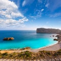 Javea Playa Ambolo beach Xabia in Alicante Royalty Free Stock Photo