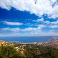 Javea Xabia aerial skyline from Molins Alicante Spain Royalty Free Stock Photo