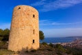 Javea Xabia Molins de la Plana old windmills Alicante Royalty Free Stock Photo