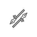 Javelin, spear, weapon line colored icon. Signs, symbols can be used for web, logo, mobile app, UI, UX