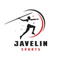 Javelin sports logo Royalty Free Stock Photo