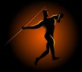 Javelin throw athlete Royalty Free Stock Photo