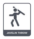 javelin throw icon in trendy design style. javelin throw icon isolated on white background. javelin throw vector icon simple and Royalty Free Stock Photo