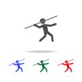 Javelin throw icons. Elements of sport element in multi colored icons. Premium quality graphic design icon. Simple icon for