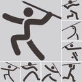 Javelin throw icons