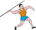 Javelin Throw Track and Field Cartoon