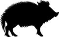 javelina Black Silhouette Generative Ai