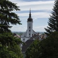 JAVORNIK - CZECH REPUBLIC - JUNE 07, 2017: Summer View of Javornik Town from Jansky Hill (Jansky Vrch) Castle, Olomouc Region, Cz