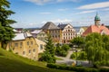 JAVORNIK - CZECH REPUBLIC - JUNE 07, 2017: Summer View of Javornik Town from Jansky Hill (Jansky Vrch) Castle, Olomouc Region, Cz