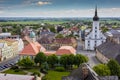 JAVORNIK - CZECH REPUBLIC - JUNE 07, 2017: Summer View of Javornik Town from Jansky Hill (Jansky Vrch) Castle, Olomouc Region, Cz