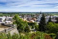 JAVORNIK - CZECH REPUBLIC - JUNE 07, 2017: Summer View of Javornik Town from Jansky Hill (Jansky Vrch) Castle, Olomouc Region, Cz