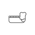 jaw, bone, break icon. Simple thin line, outline  of Bone injury icons for UI and UX, website or mobile application Royalty Free Stock Photo
