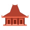Jawa or javanese traditional house vector illustration design
