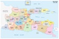 Jawa Timur, East Java administrative and political vector map, Indonesia Royalty Free Stock Photo