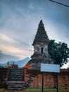 Jawi Temple, a relic of the Singhasari Kingdom, is located in Pasuruan, East Java. Royalty Free Stock Photo