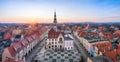 Jawor, Poland, Aerial view of Rynek square